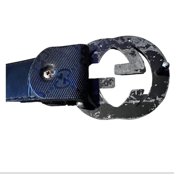 🖤BLACK FRIDAY✔️GUCCI LEATHER BELT DEARLY LOVED BUT LOTS OF LIFE LEFT IN THIS ONE - Picture 2 of 8